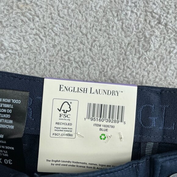 NEW English Laundry Men's 30x32 Straight Fit 5 Pocket  Pants Blue - Picture 4 of 8